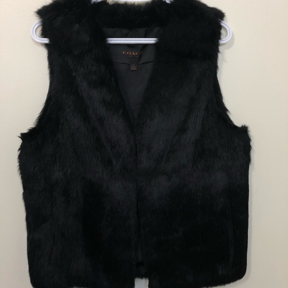 COACH FAUX FUR VEST - Picture 2 of 3